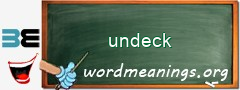 WordMeaning blackboard for undeck